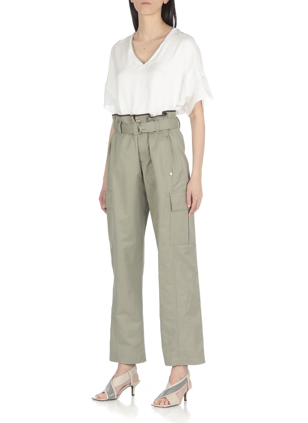 Brunello Cucinelli High Waist Belted Trousers