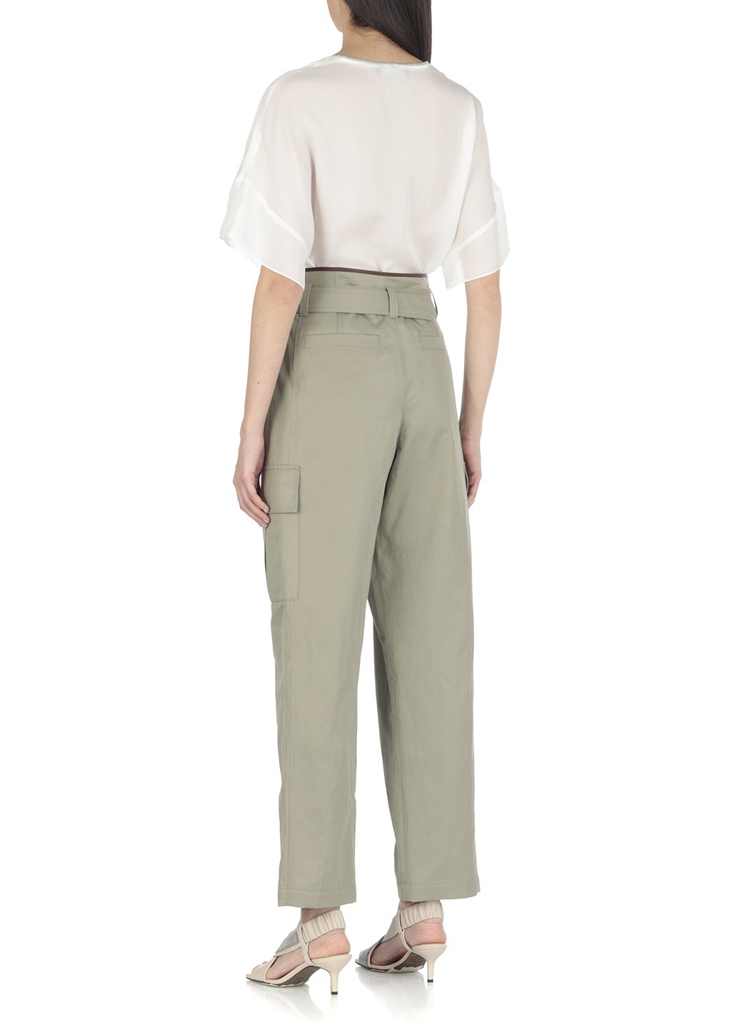 Brunello Cucinelli High Waist Belted Trousers