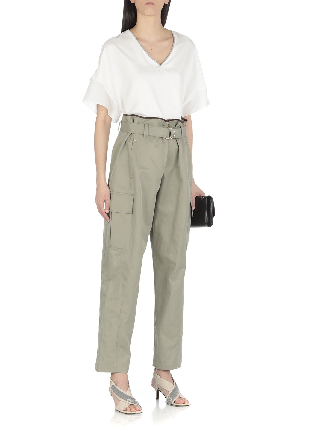 Brunello Cucinelli High Waist Belted Trousers