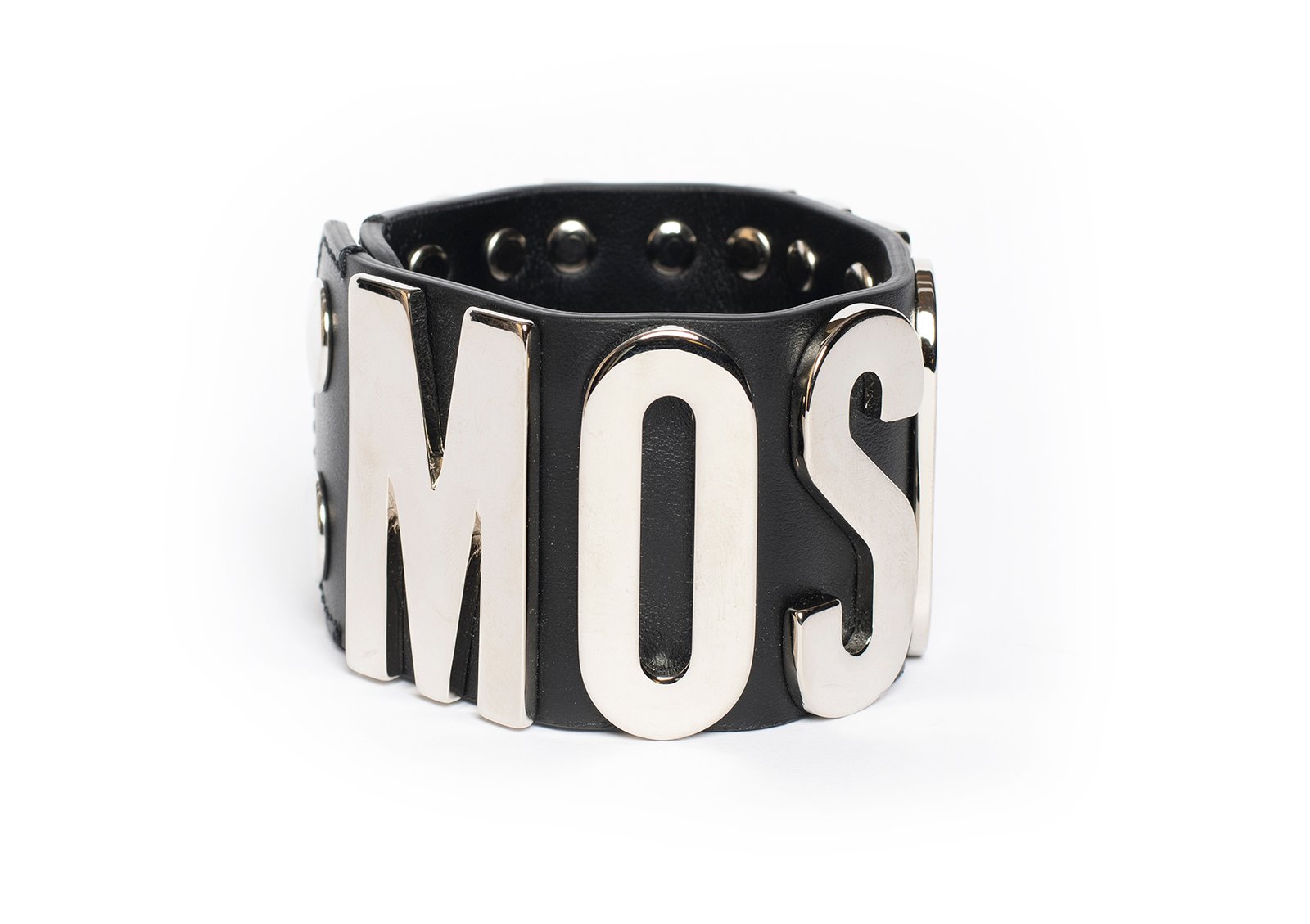 Moschino Logo Lettering Press-Stud Fastened Bracelet