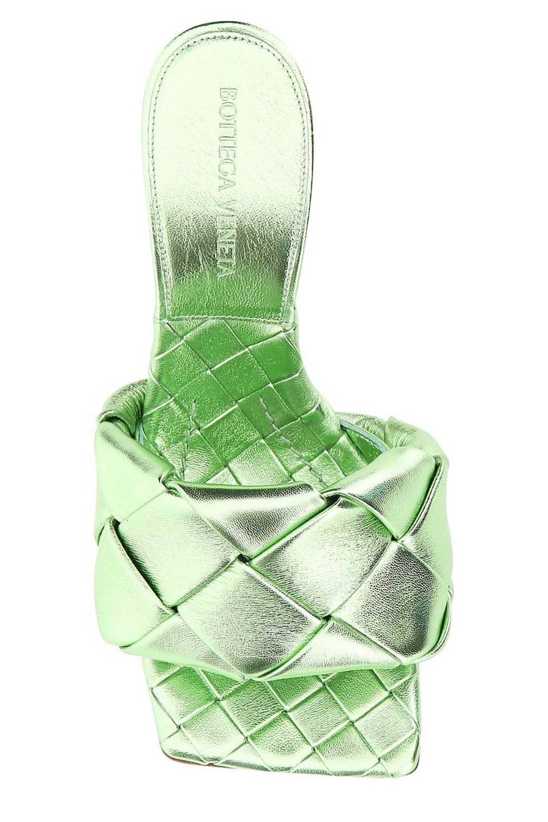 Bottega Veneta Intreccio Metallised Mules