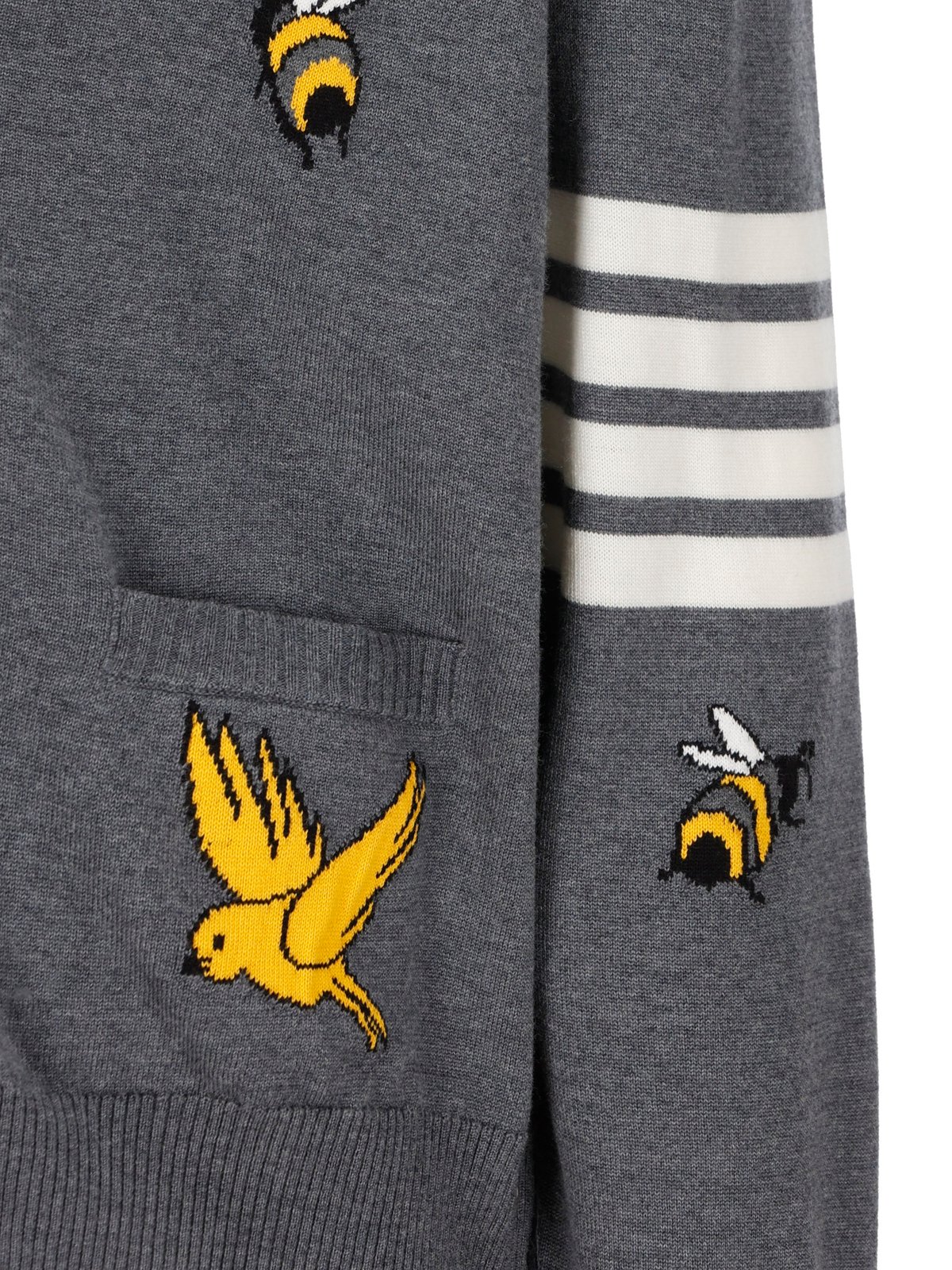 Thom Browne 4-Bar Striped Buttoned Cardigan