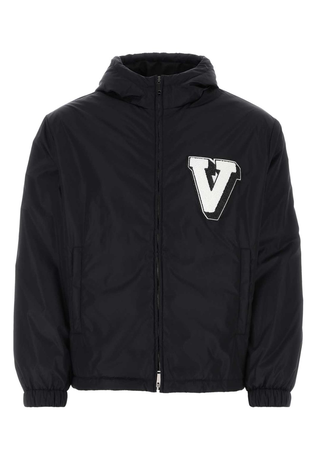 Valentino	Zip-Up Long-Sleeved Hooded Jacket