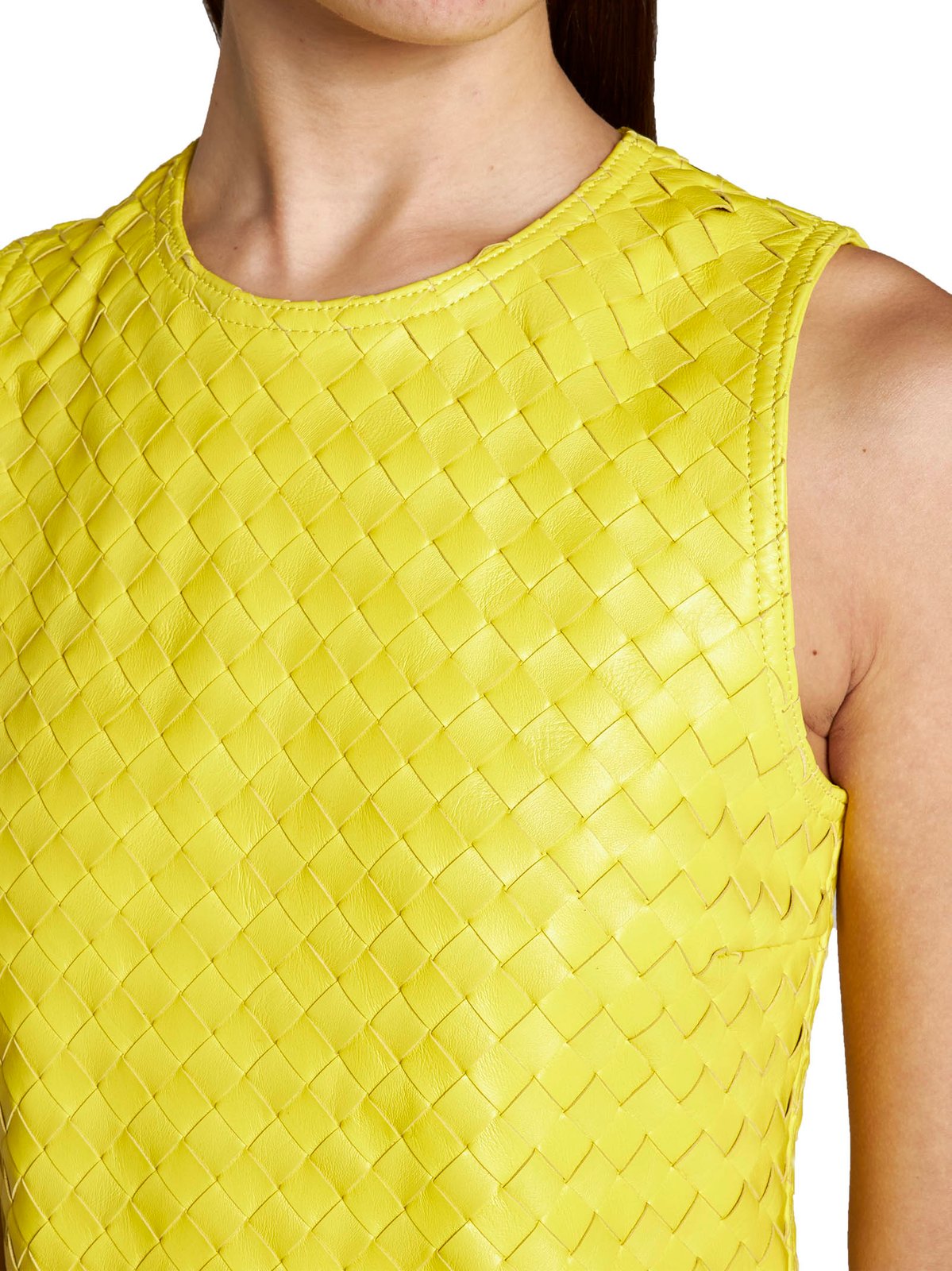 Bottega Veneta Intrecciato Weave Detail Sleeveless Dress