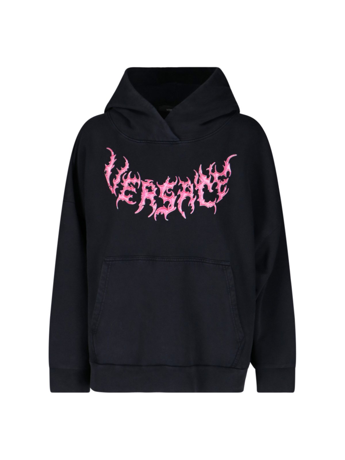 Versace Logo Printed Long Sleeved Hoodie