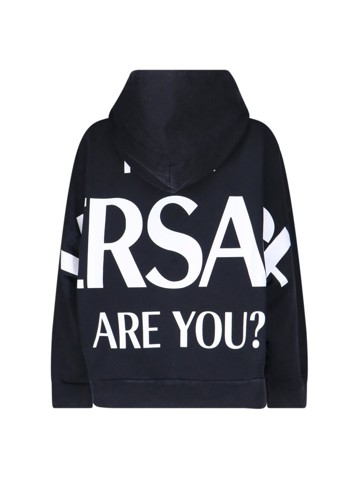 Versace Logo Printed Long Sleeved Hoodie