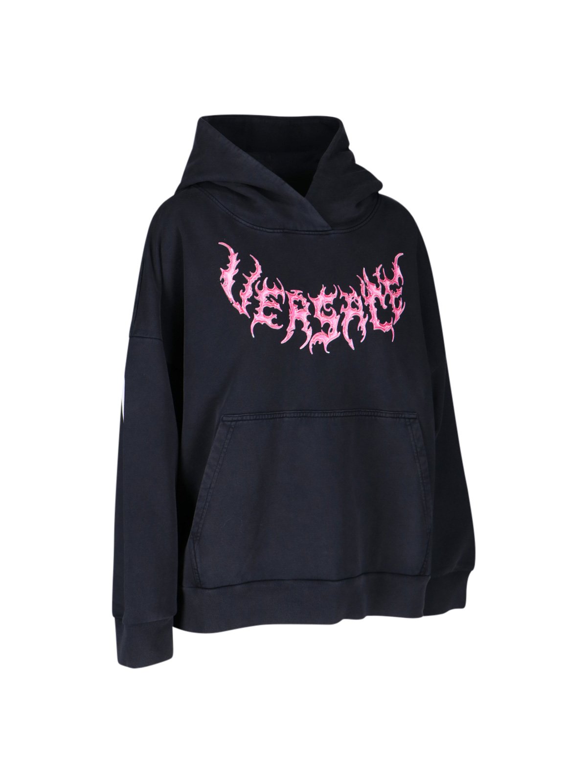 Versace Logo Printed Long Sleeved Hoodie