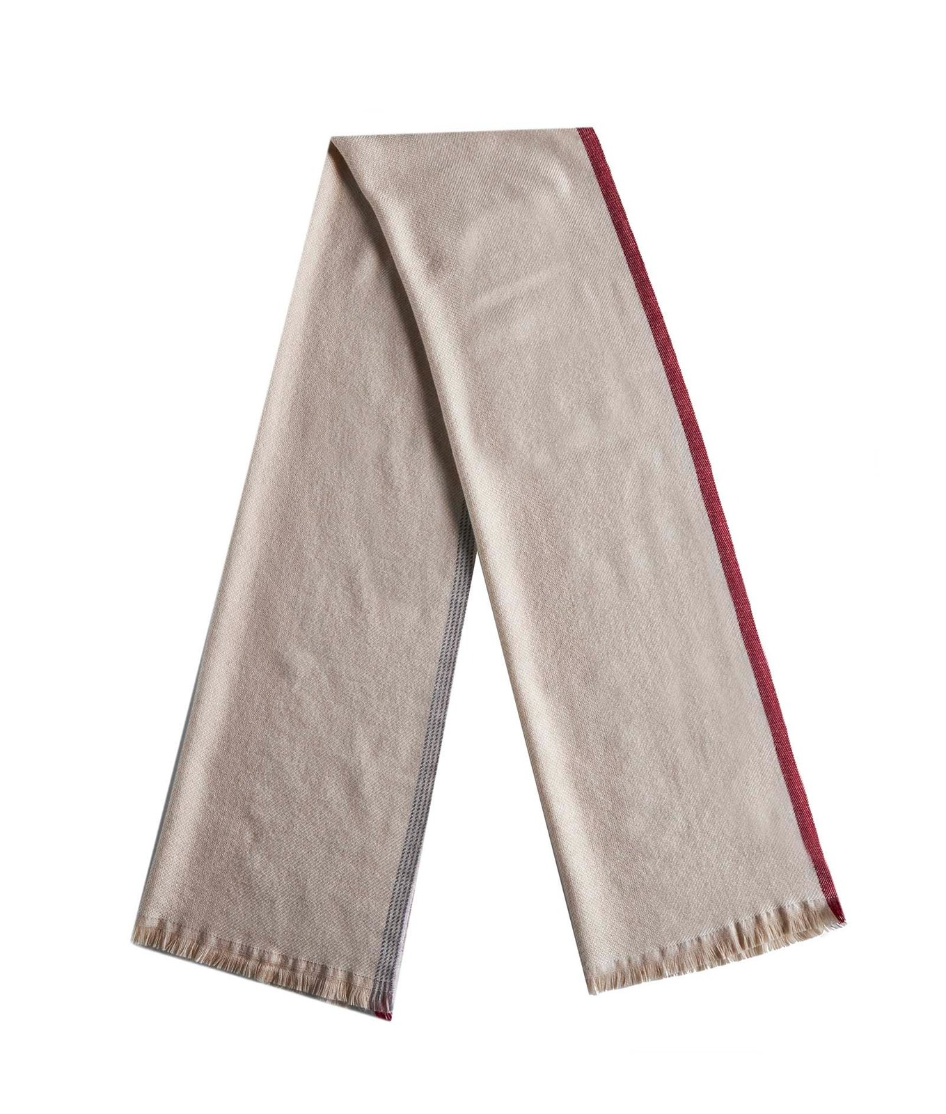 Brunello Cucinelli Contrast-Trim Frayed Scarf