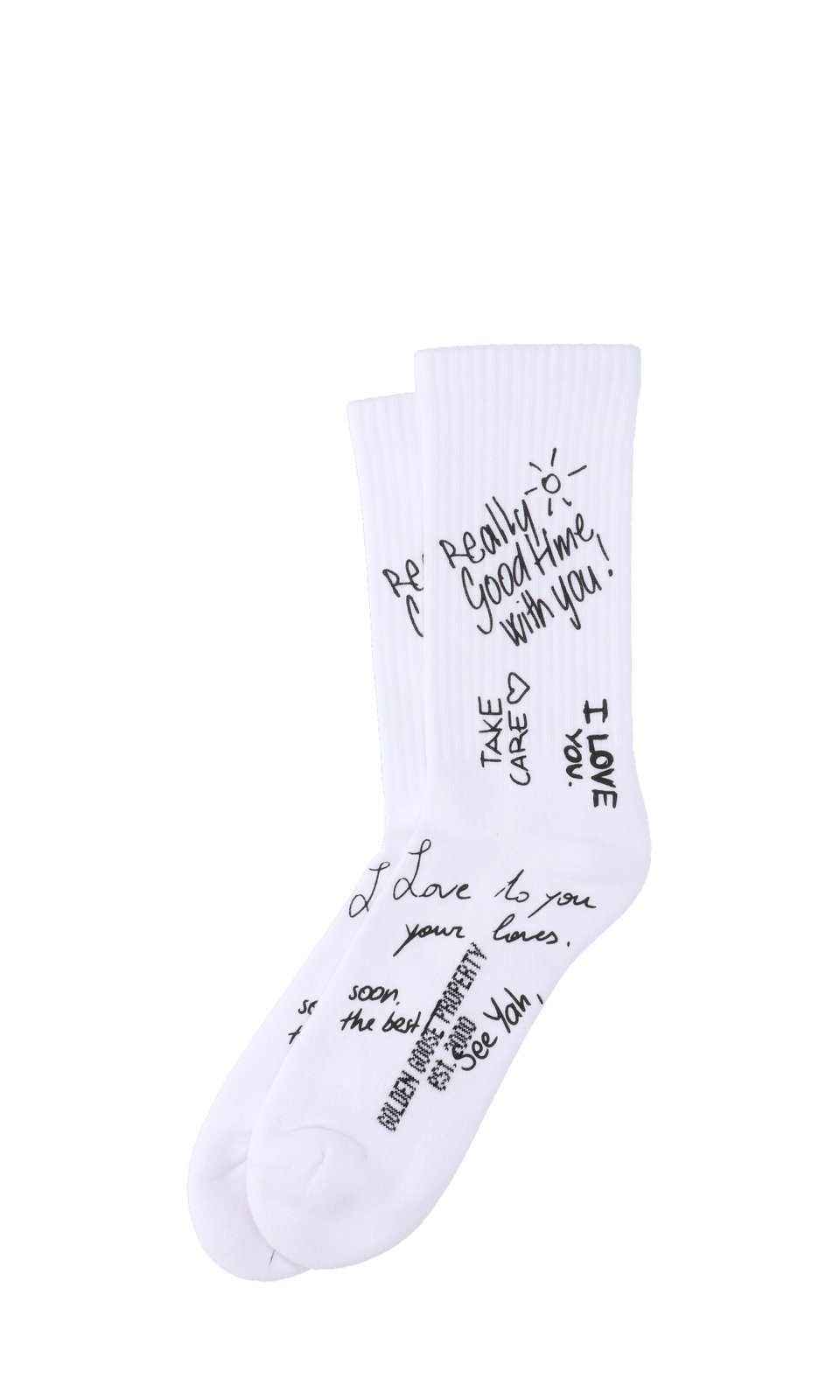 Golden Goose Deluxe Brand Slogan Printed Stretched Socks