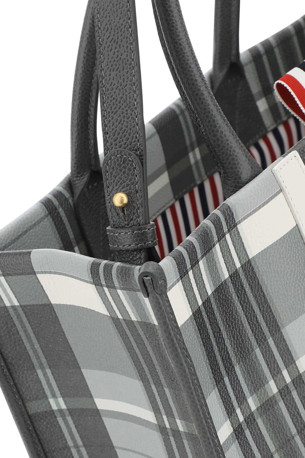 Thom Browne 4-Bar Striped Top Handle Bag