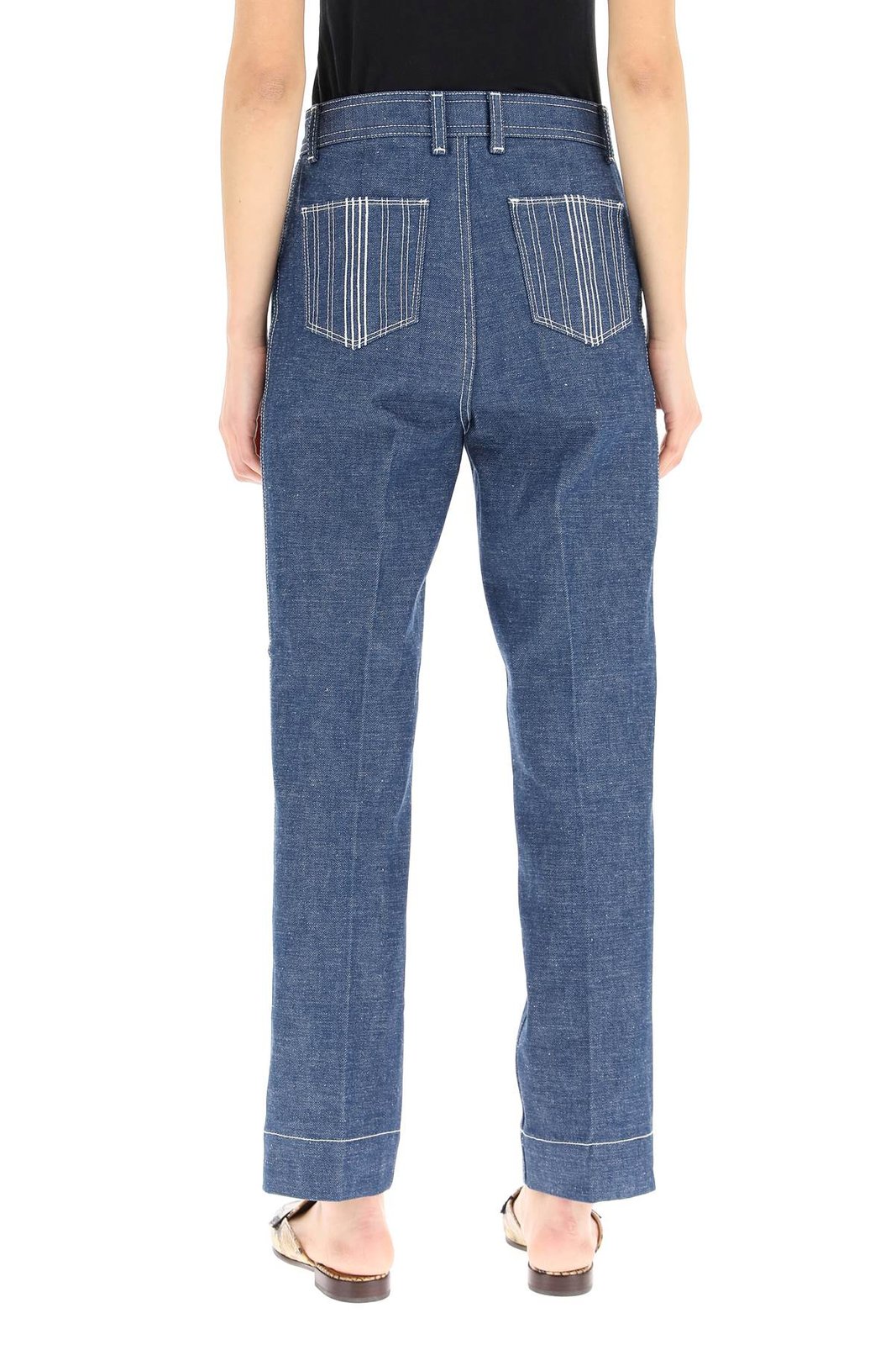 Tory Burch High Rise Cropped Jeans