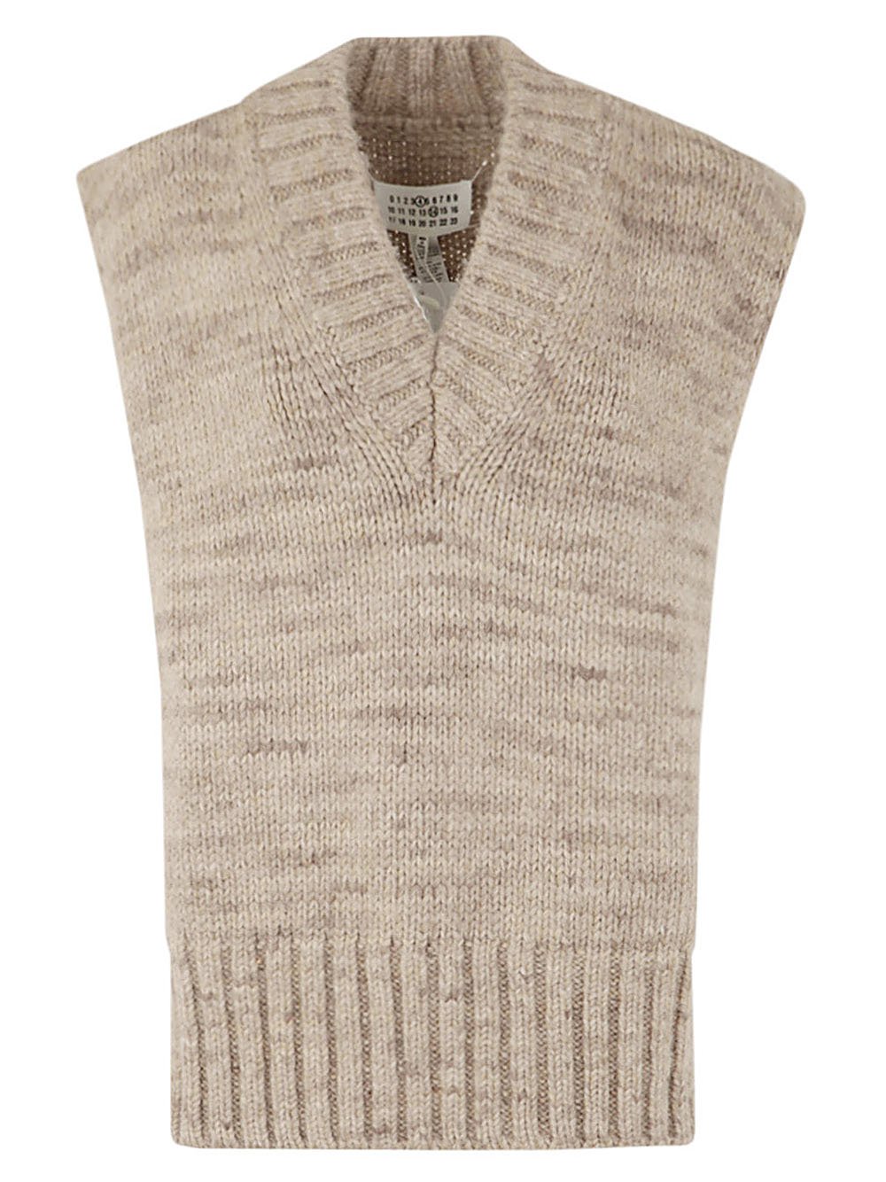 Maison Margiela V-Neck Ribbed Knitted Vest