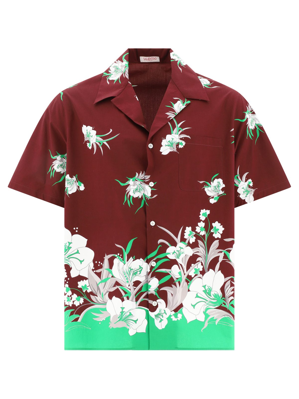 Valentino Floral-Printed Straight Hem Shirt