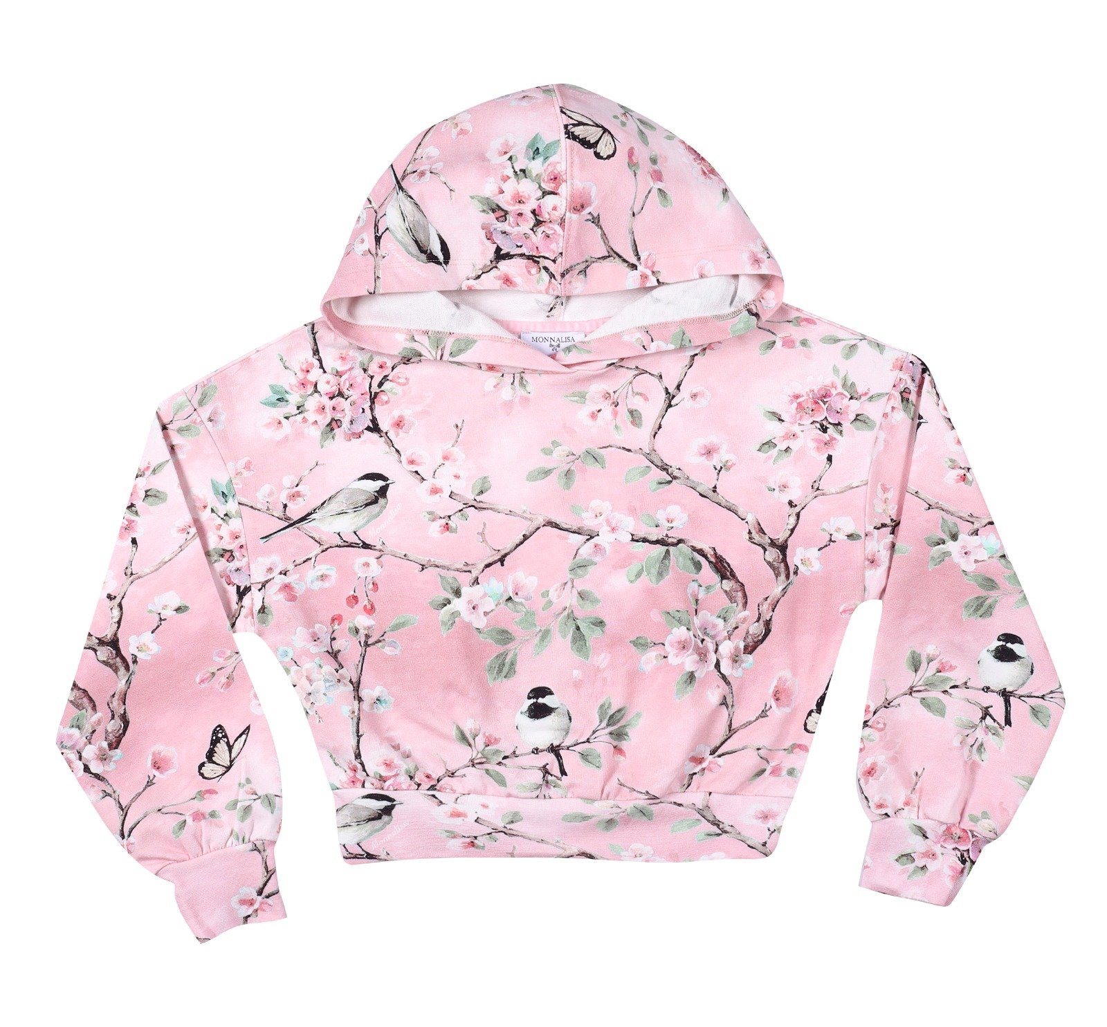 Monnalisa Floral Printed Long-Sleeved Hoodie
