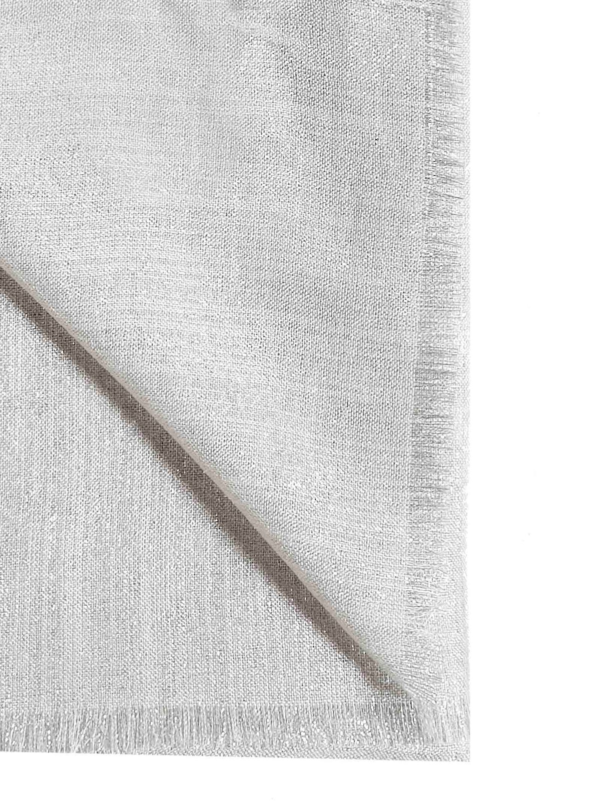 Brunello Cucinelli Frayed Hem Knitted Scarf