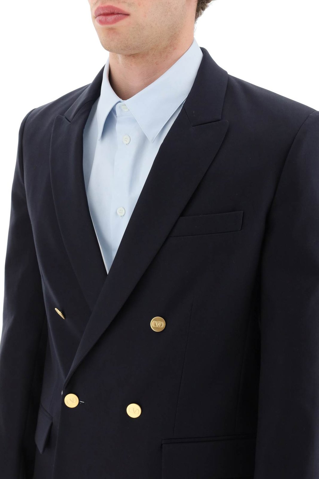 Valentino Double-Breasted Long-Sleeved Blazer