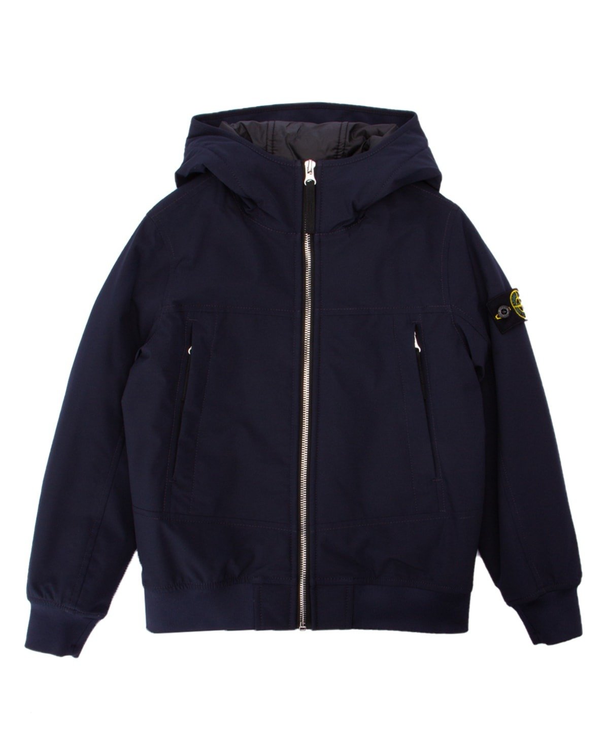 Stone Island Junior ロゴパッチ ロングスリーブ フード付きジャケット