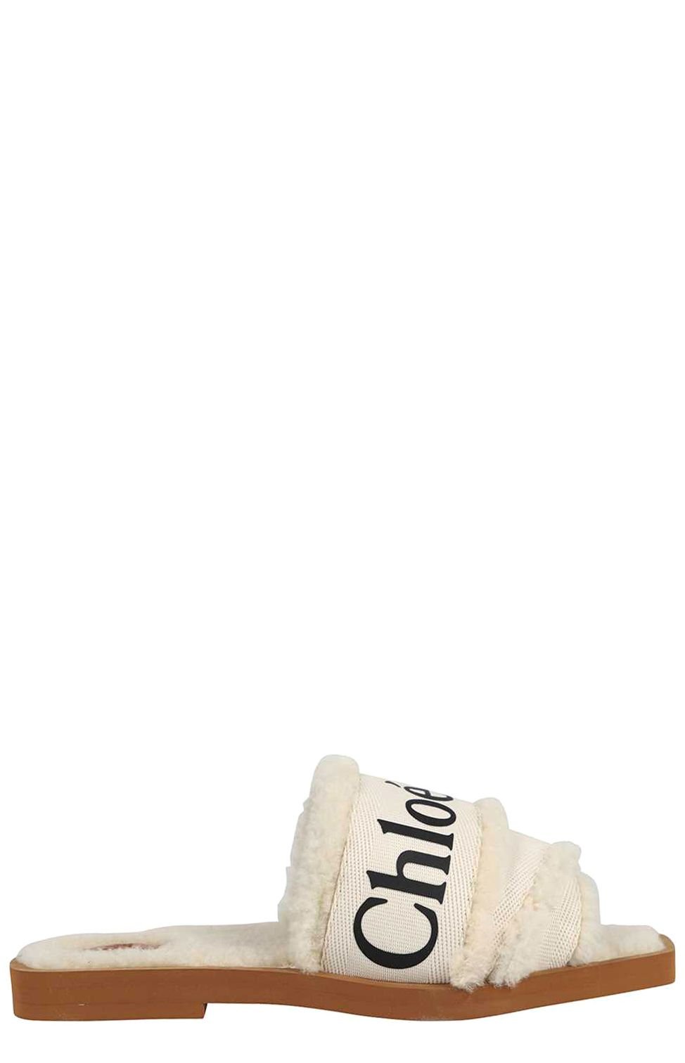 Chloé Woody 羊毛平底涼鞋