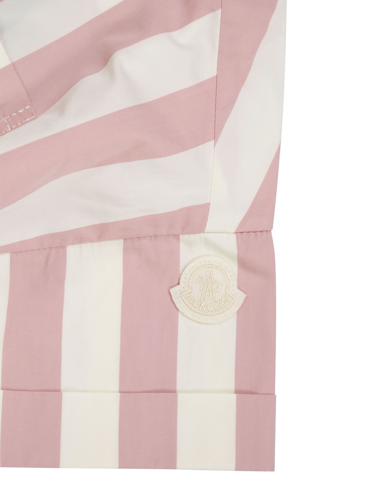 Moncler Enfant Belted Waist Striped Shirt Dress