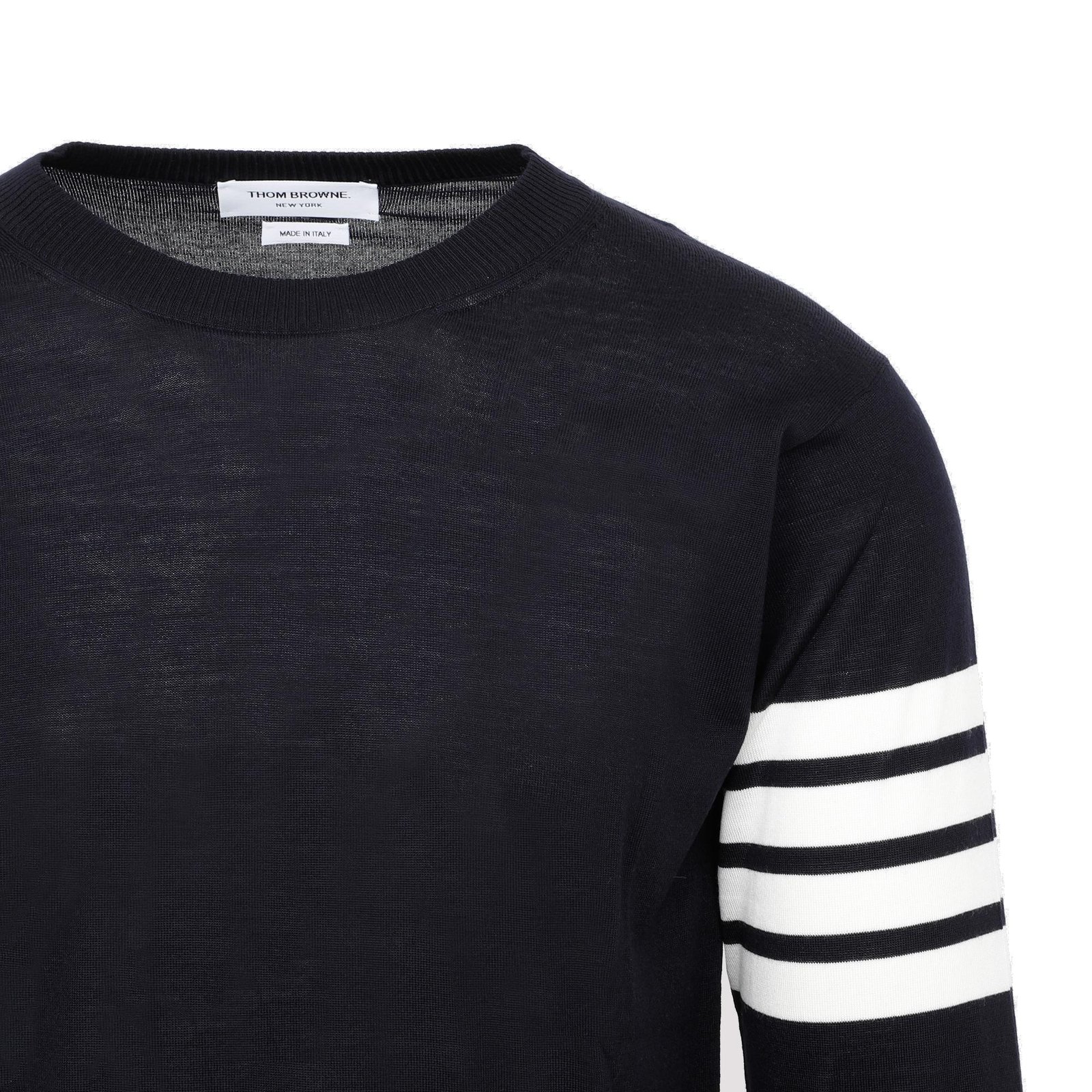 Thom Browne 4-Bar Crewneck Pullover