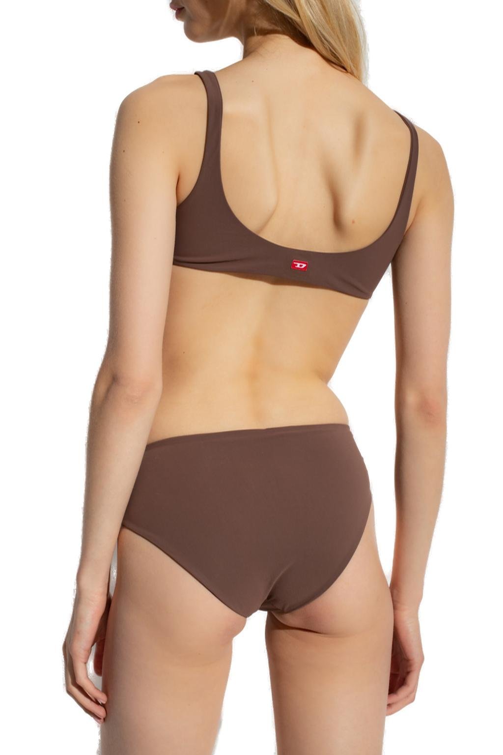 Diesel BFPN-Aishtwist Logo Patch Bikini Bottoms