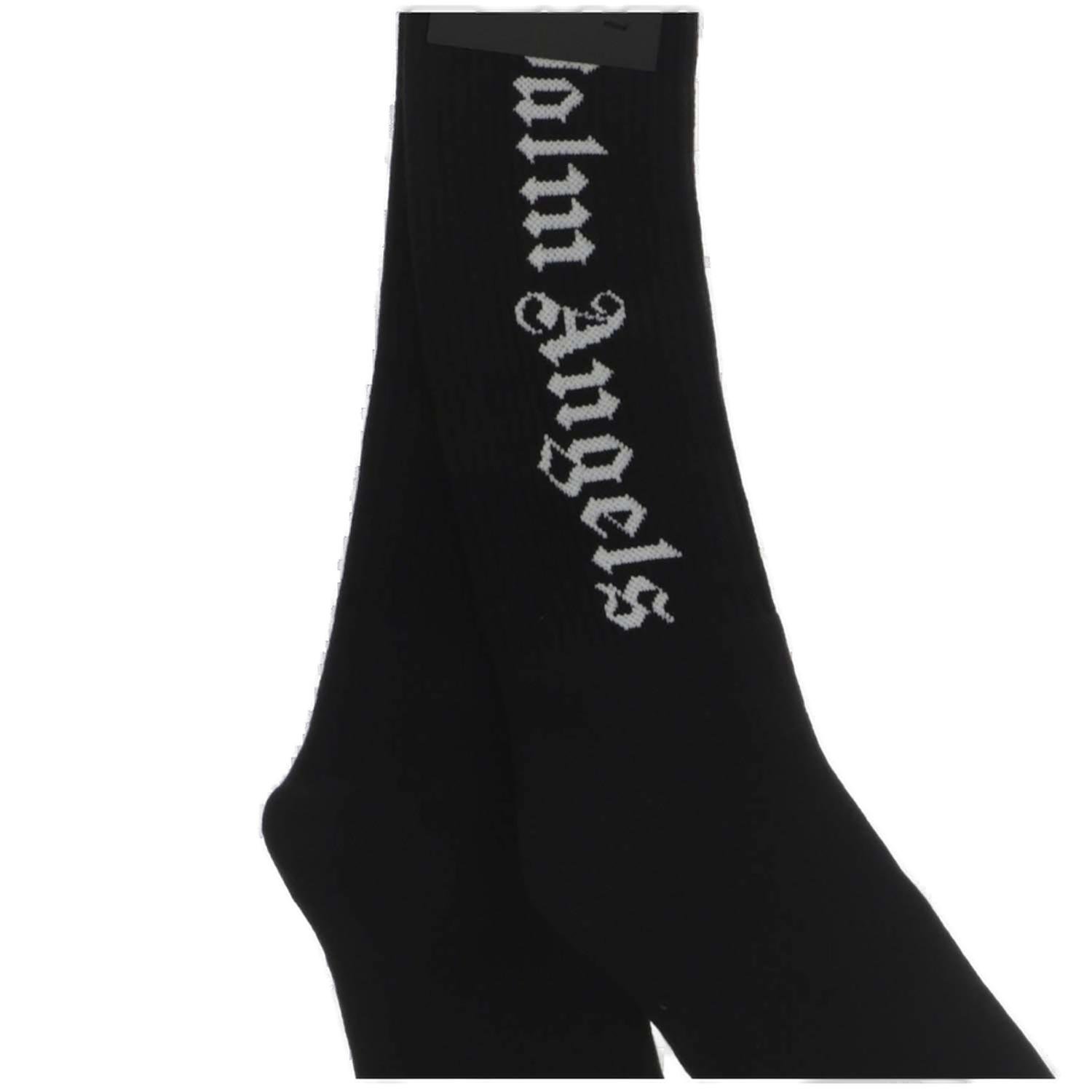 Palm Angels Logo Intarsia Socks