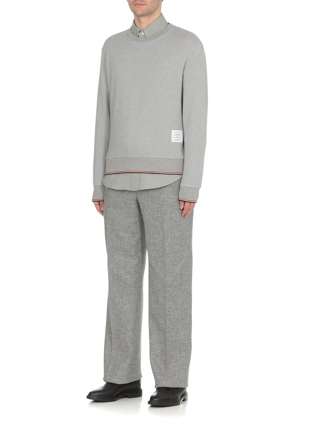 Thom Browne 人字紋圓領毛衣