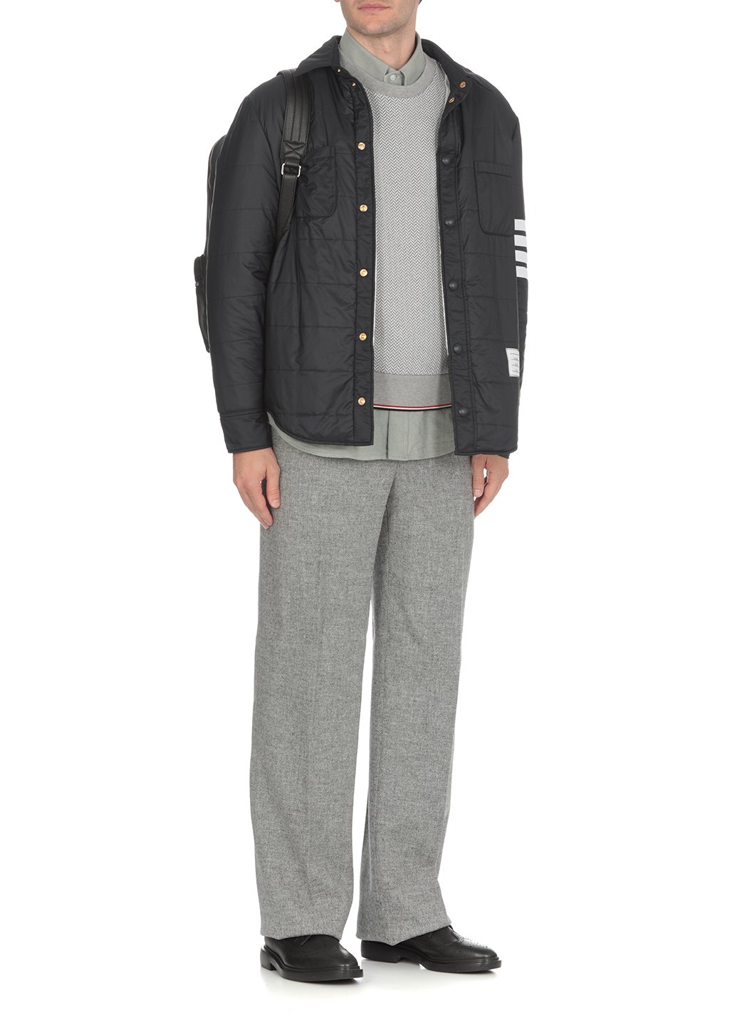 Thom Browne 人字紋圓領毛衣