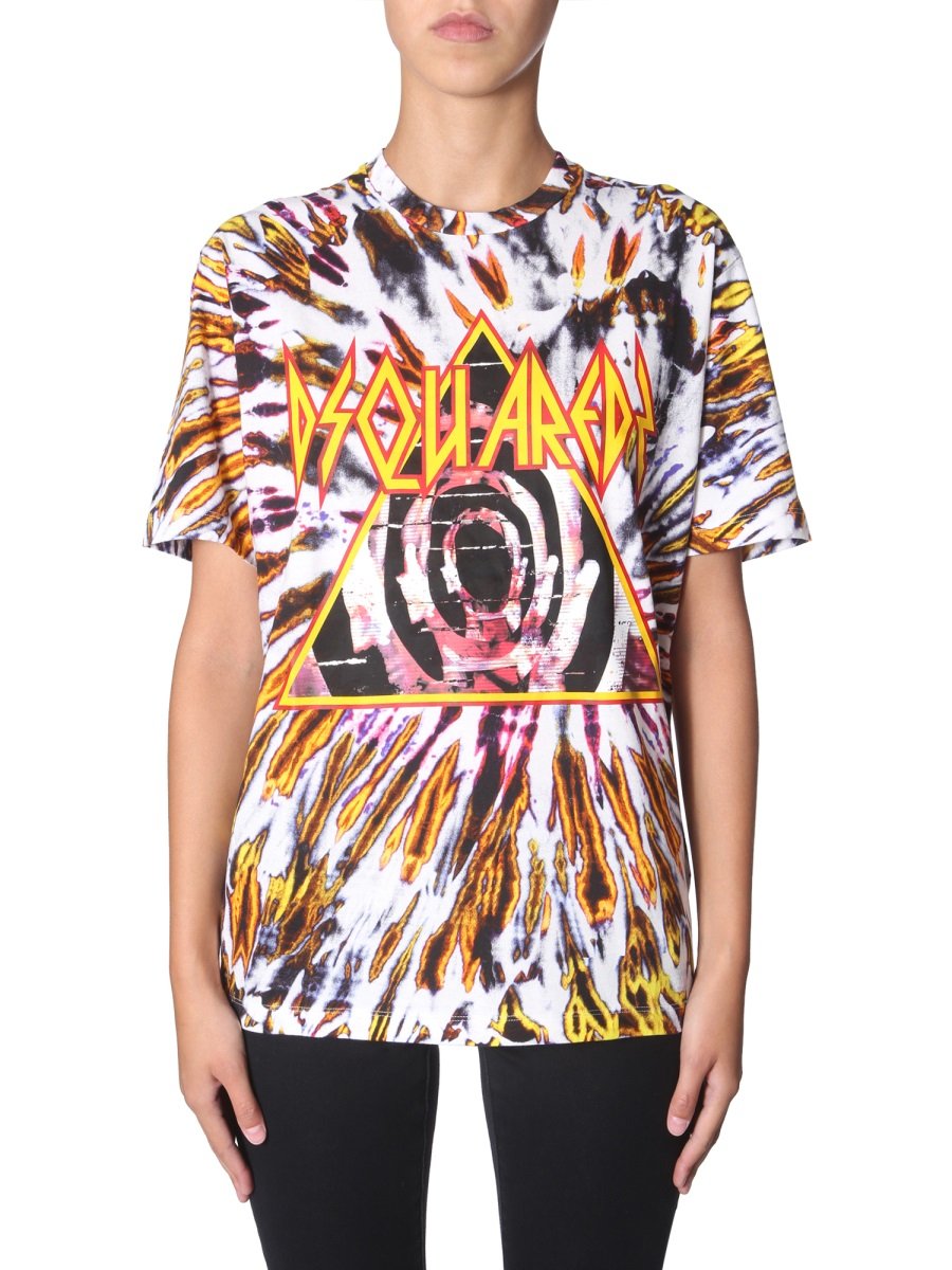 Dsquared2 Tie-Dye Logo Print T-Shirt