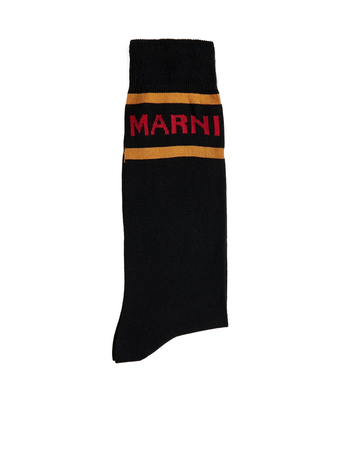 Marni 撞色飾邊標誌嵌花襪子