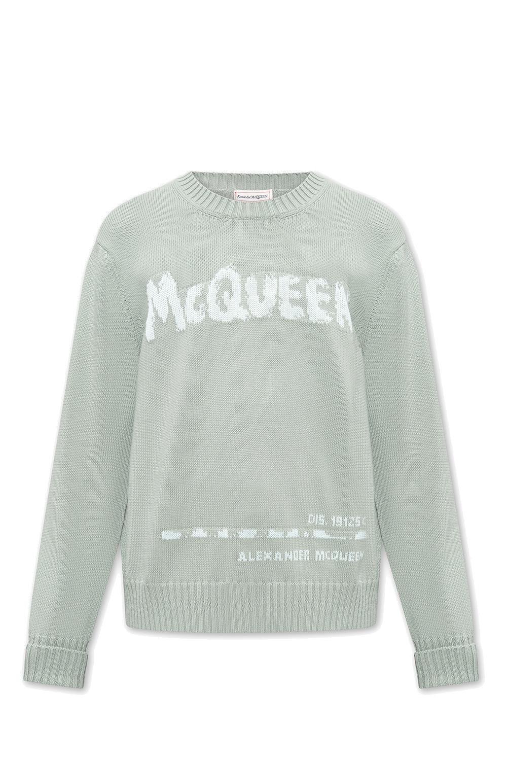 Alexander McQueen Graffiti Logo Intarsia Knitted Jumper