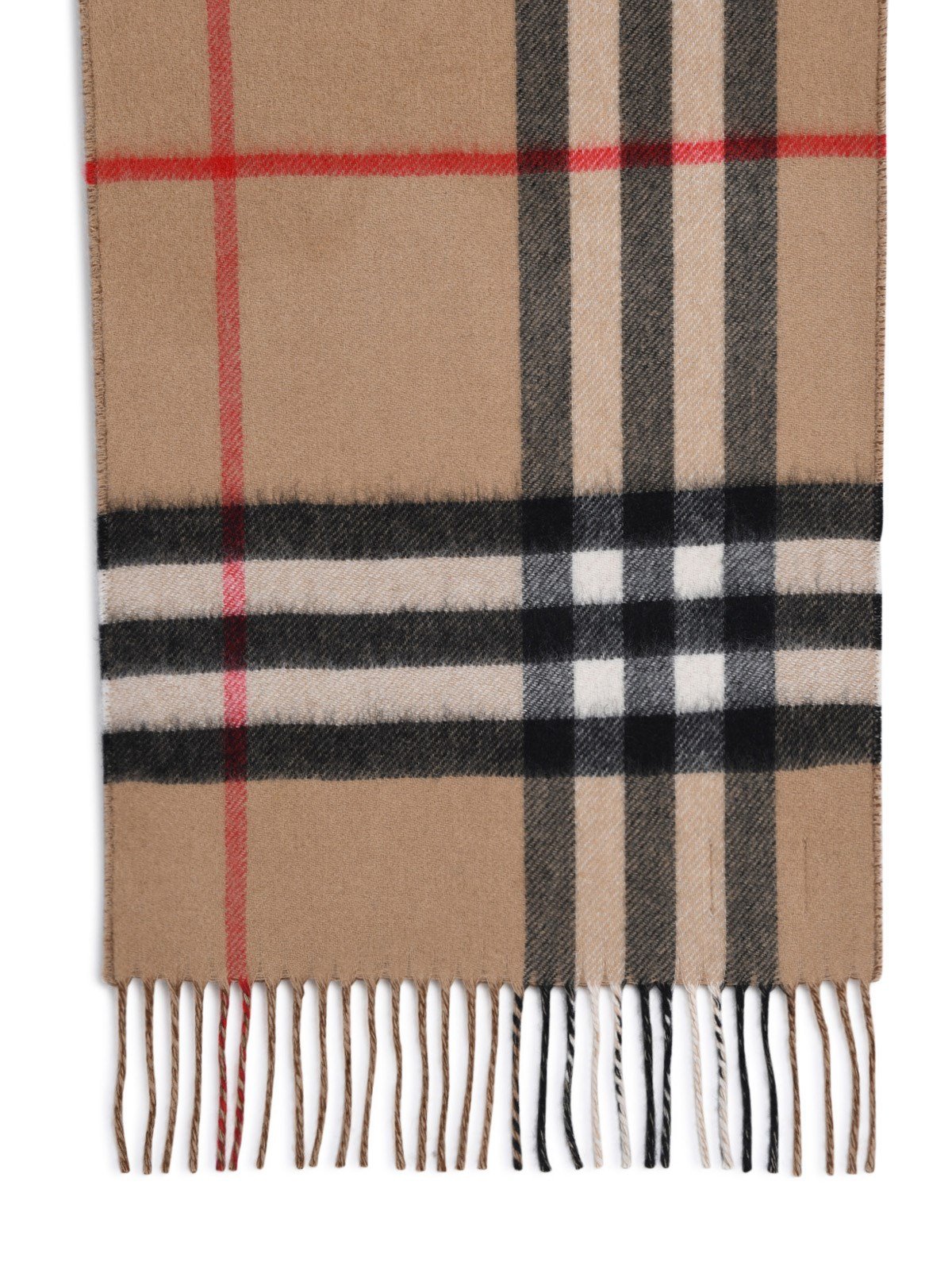 Burberry Checked Fringed-Edge Scarf