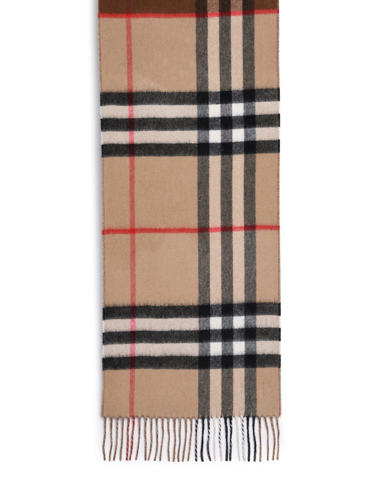 Burberry Checked Fringed-Edge Scarf