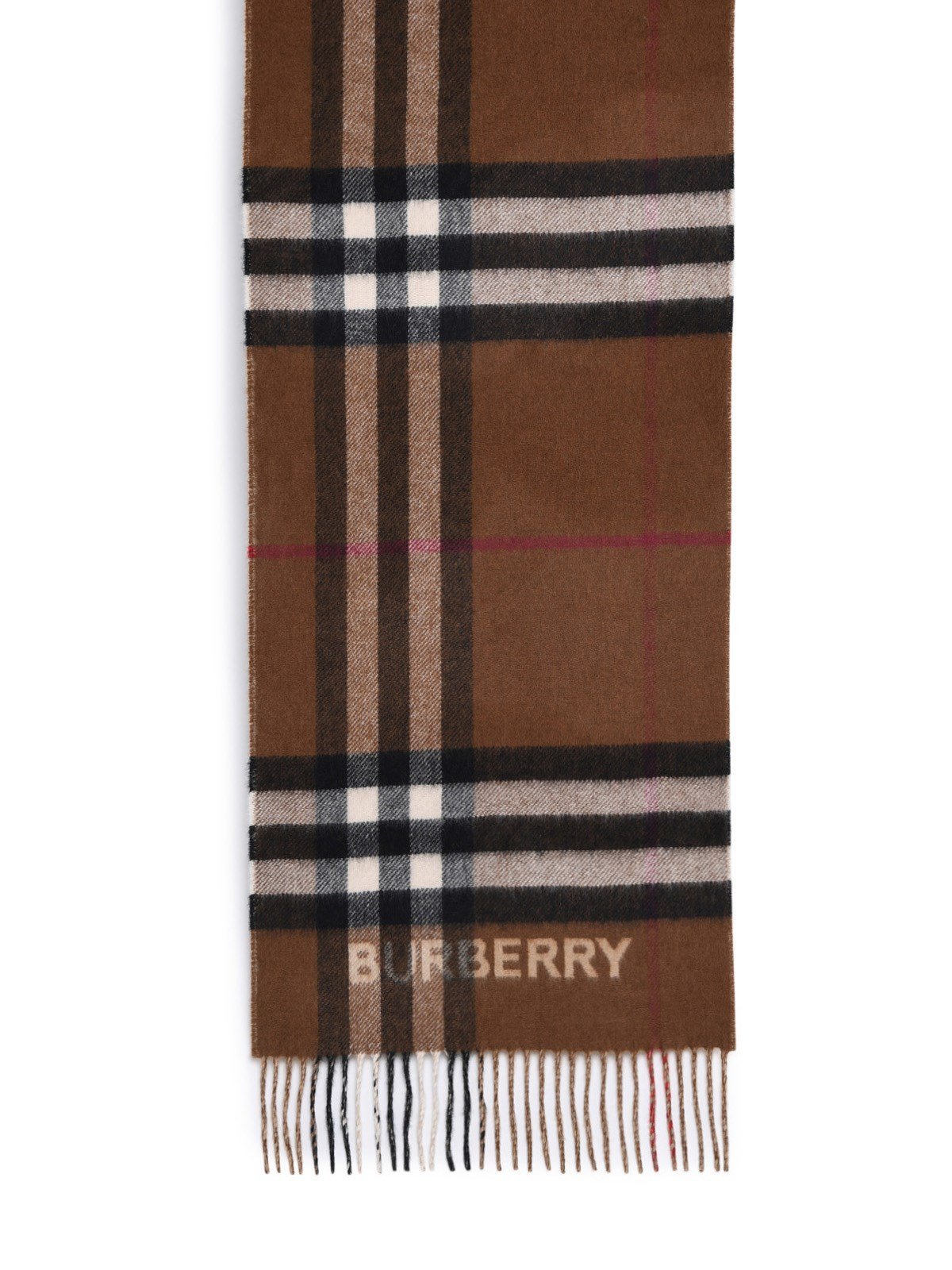 Burberry Checked Fringed-Edge Scarf