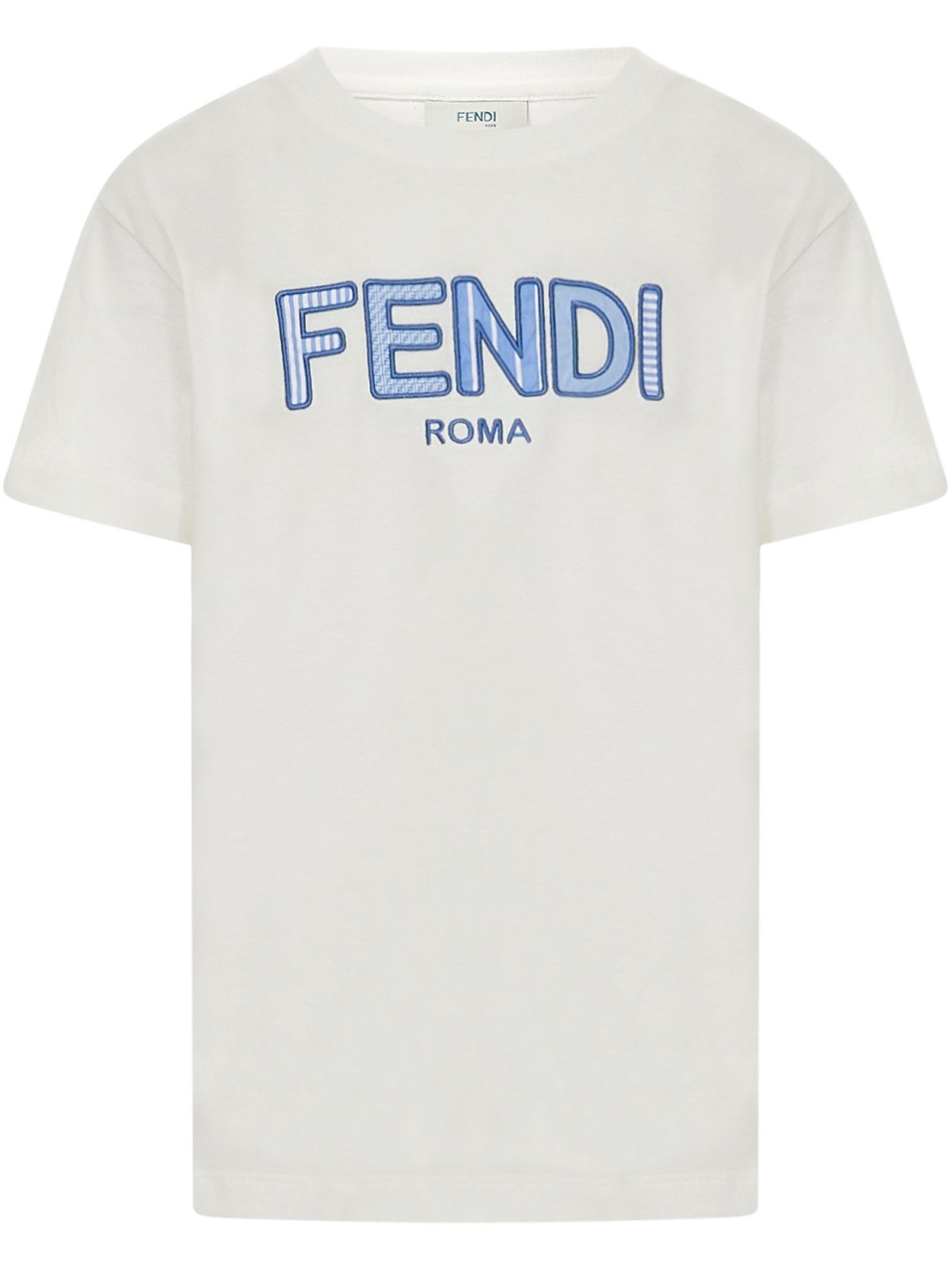 Fendi Kids Logo Patch Crewneck T-Shirt