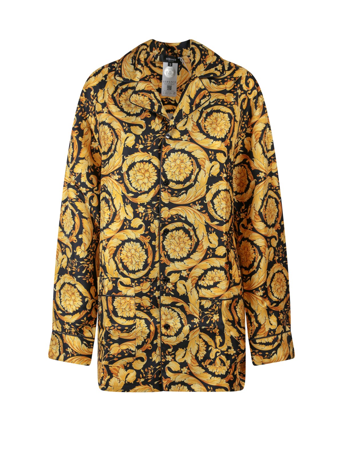 Versace Baroque Pattern Long Sleeved Pajama Top