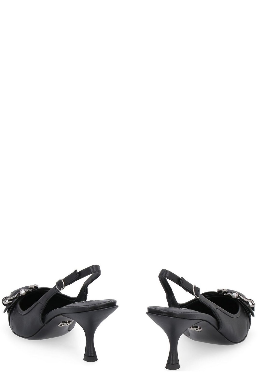 Dolce & Gabbana Devotion Buckle Embellished Slingback Pumps