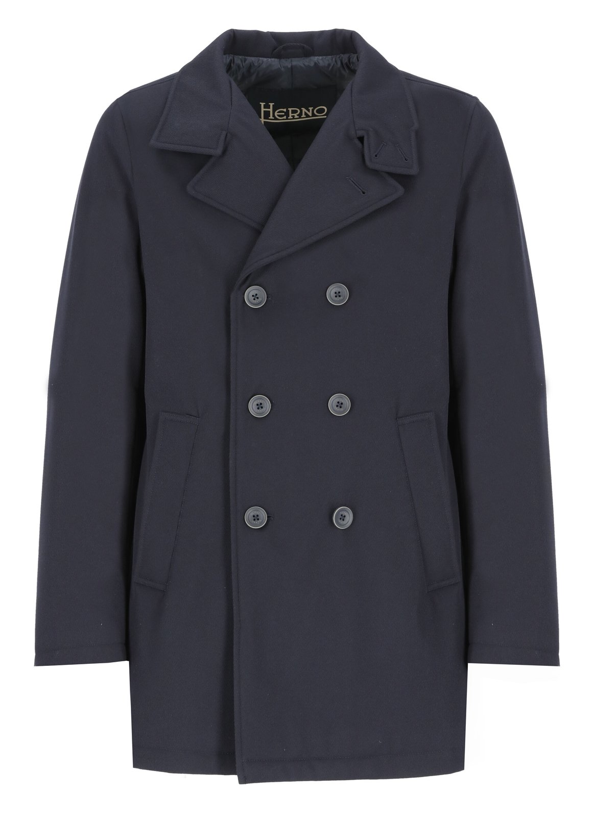 Herno Herno Padded Twill Double-Breasted Coat