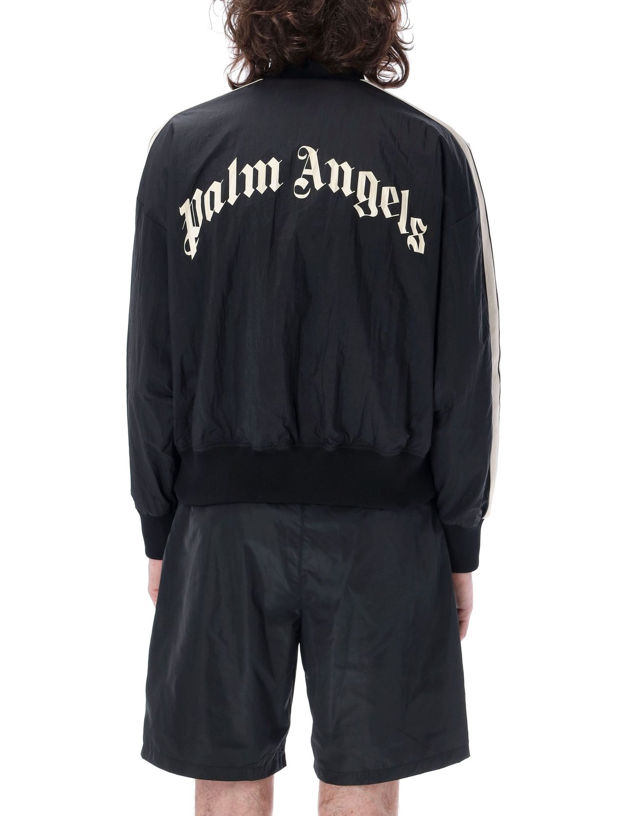 Palm Angels Logo Printed Long-Sleeved Jacket