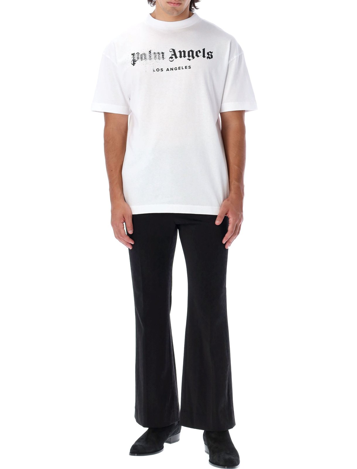 Palm Angels Logo Embellished Crewneck T-Shirt 5 Palm Angels Logo Embellished Crewneck T-Shirt