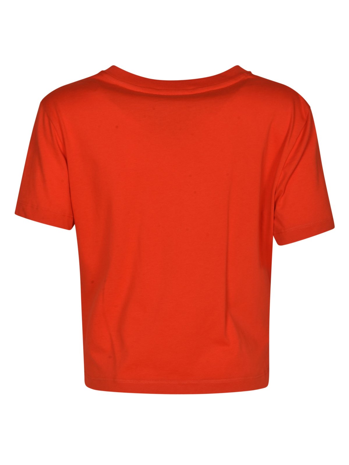 Moschino Ruffled Crewneck Cropped T-Shirt