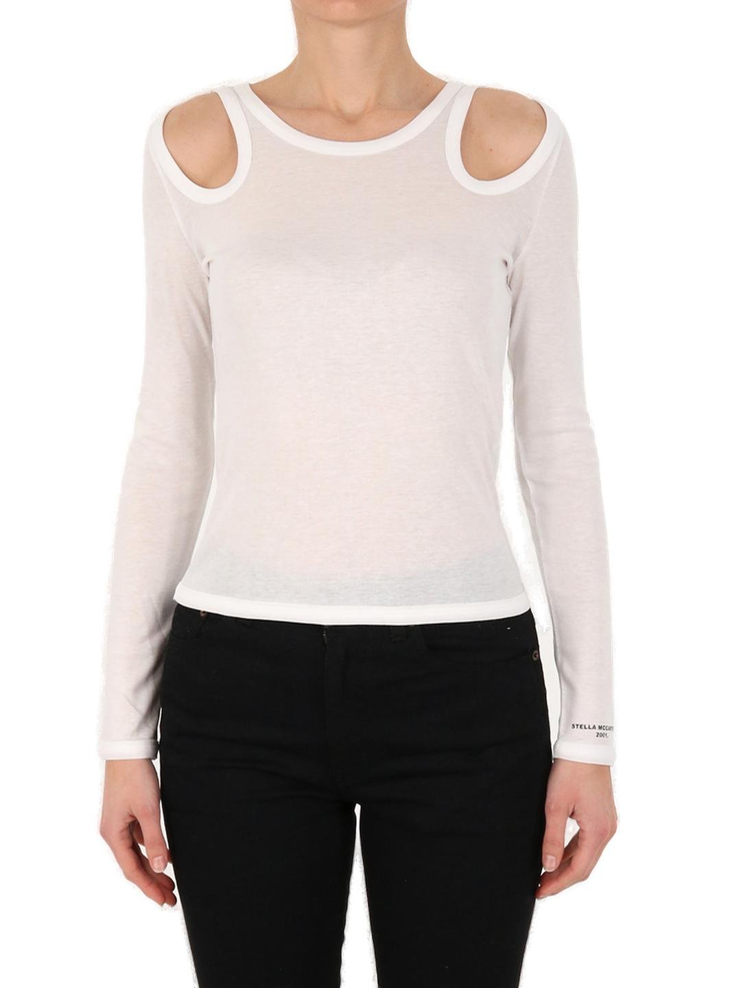 Stella McCartney Cut Out Logo Printed Top
