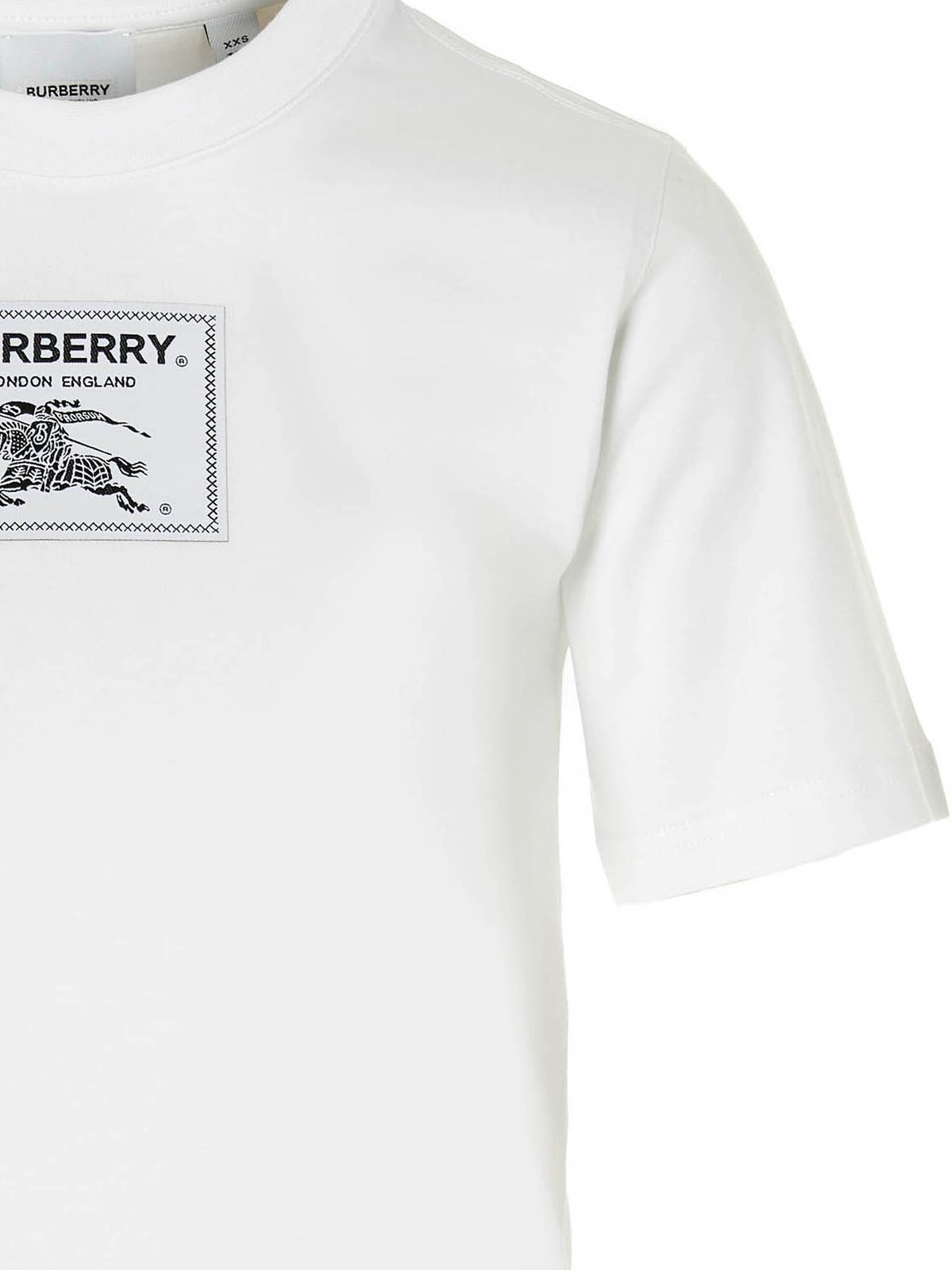 Burberry 標誌貼片圓領 T 卹