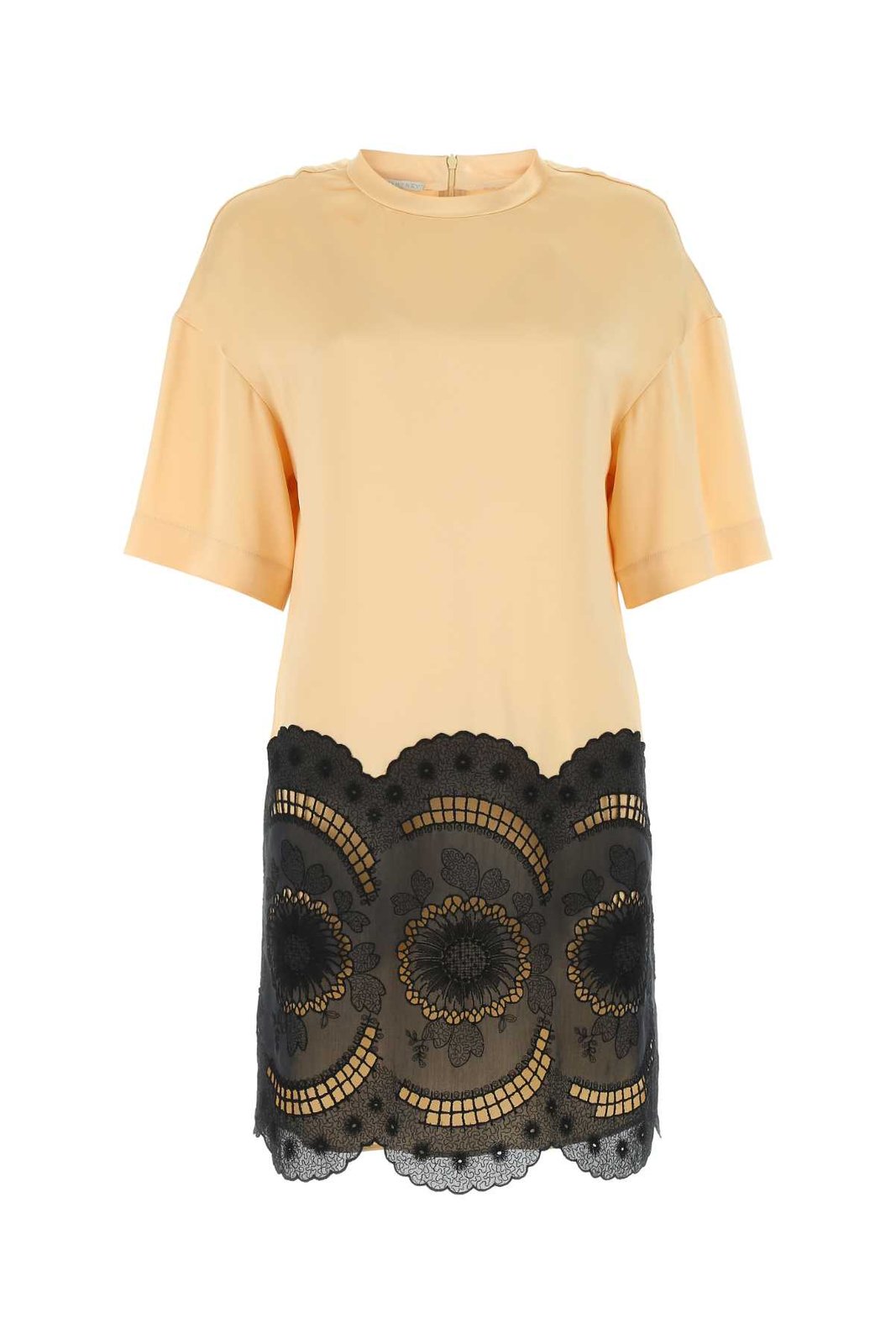 Stella McCartney 蕾絲刺繡緞面中長洋裝