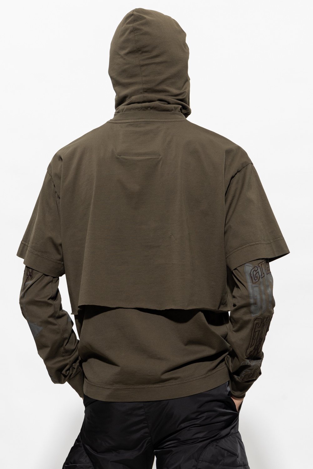 ジバンシィ ロゴプリント オーバーラップ バラクラバ シャツ