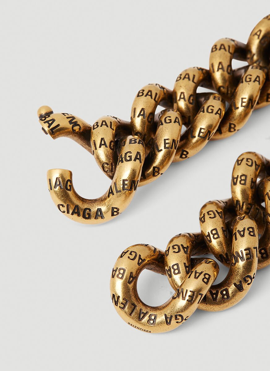 Balenciaga Logo Engraved Chain Bracelet