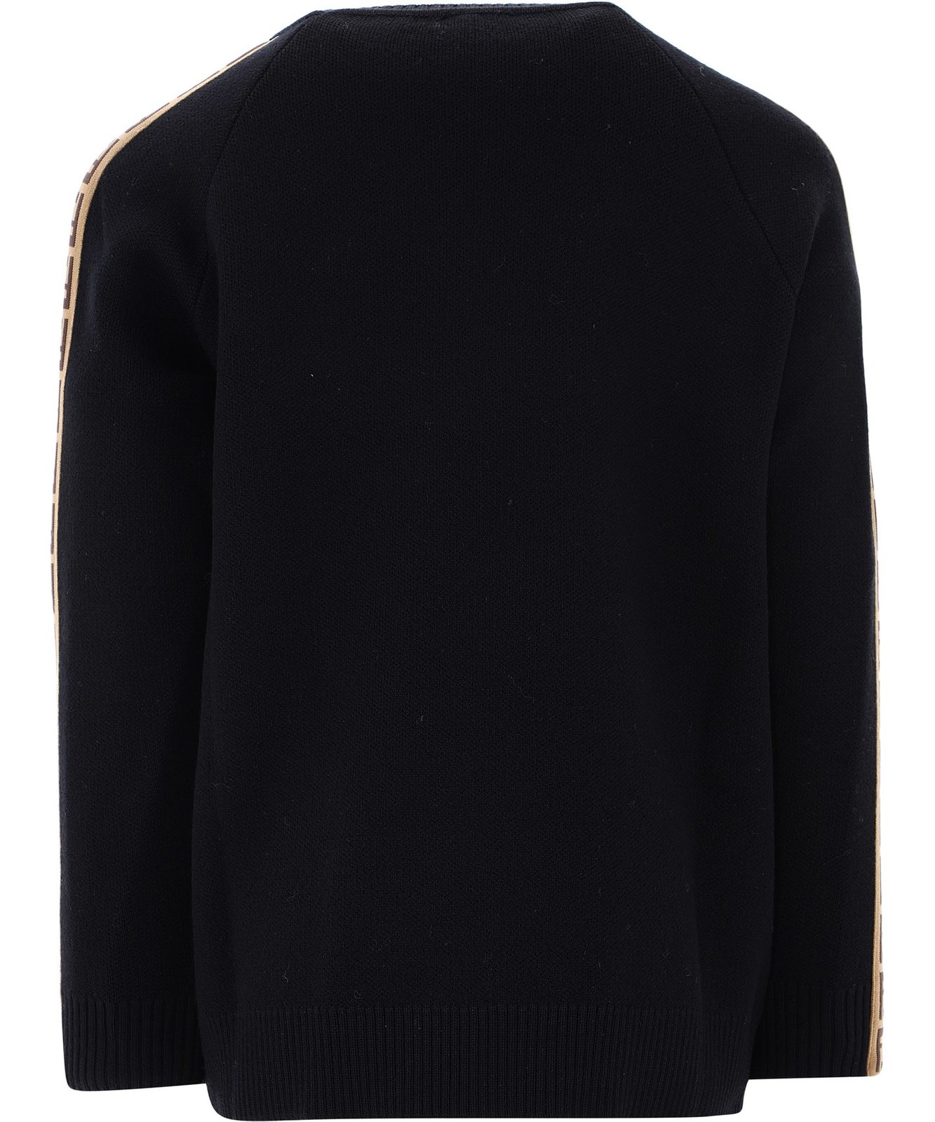 Fendi Kids FF Trim Crewneck Knitted Jumper