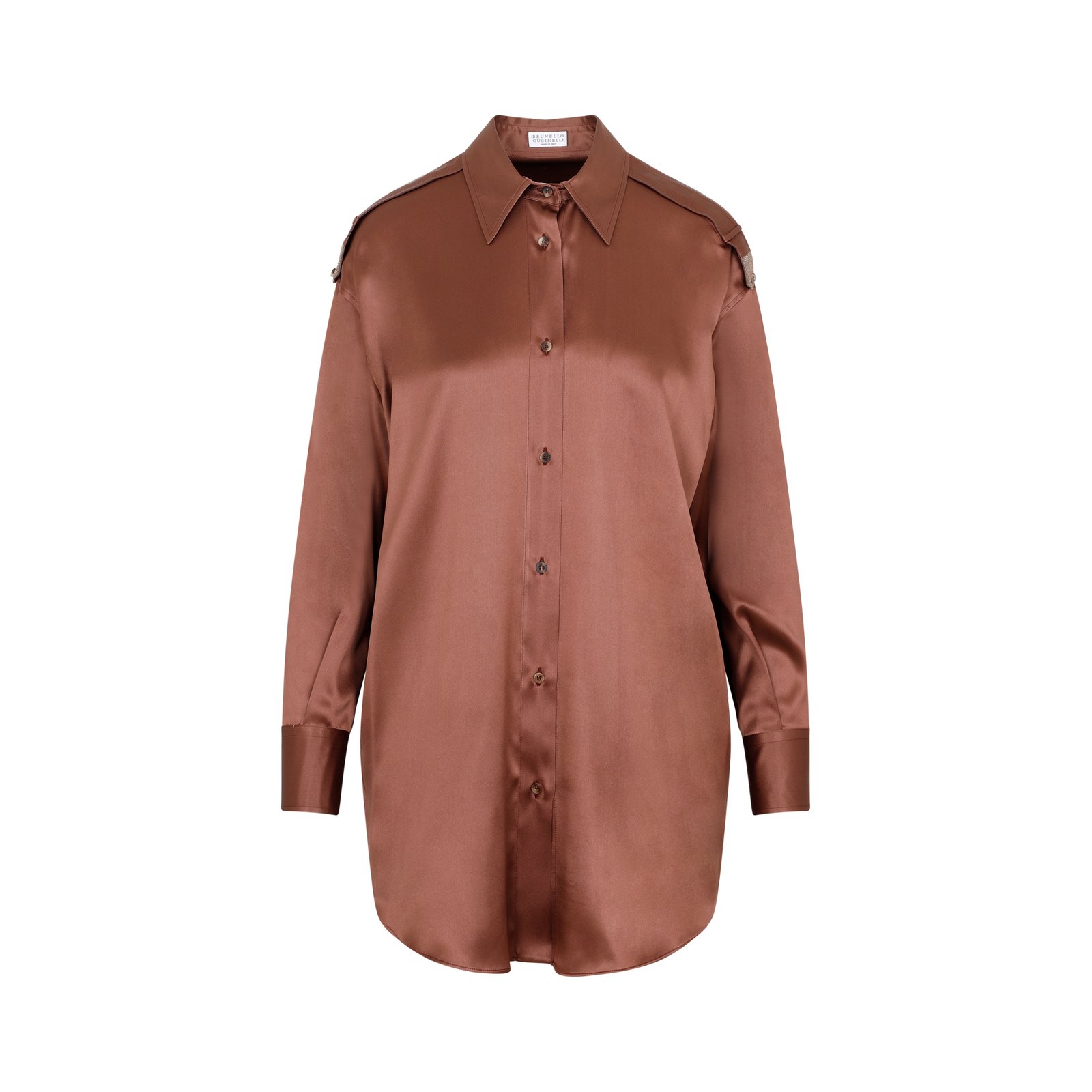 Brunello Cucinelli Button-Up Oversized-Fit Shirt