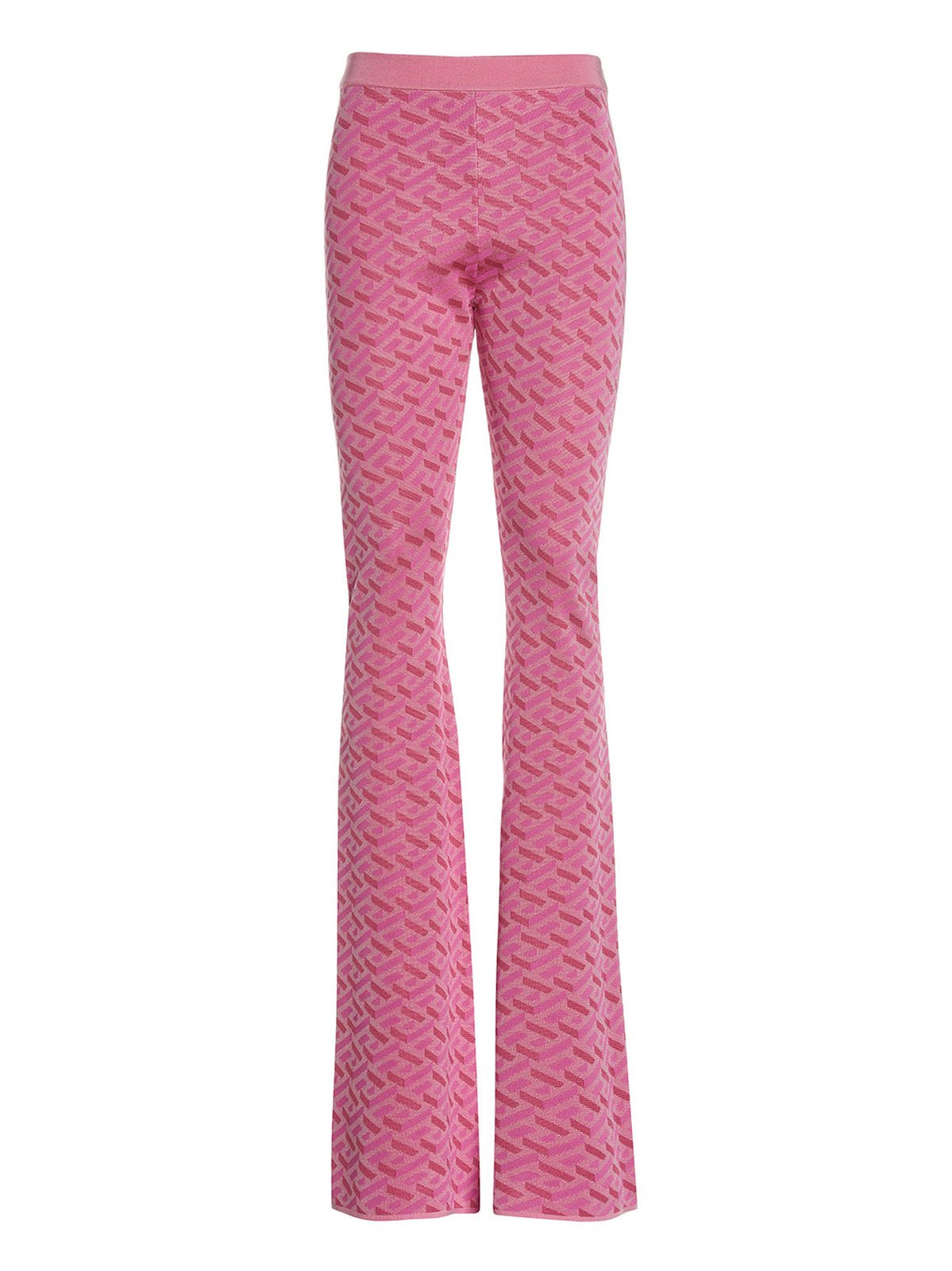Versace La Greca Pattern High-Waist Flared Pants