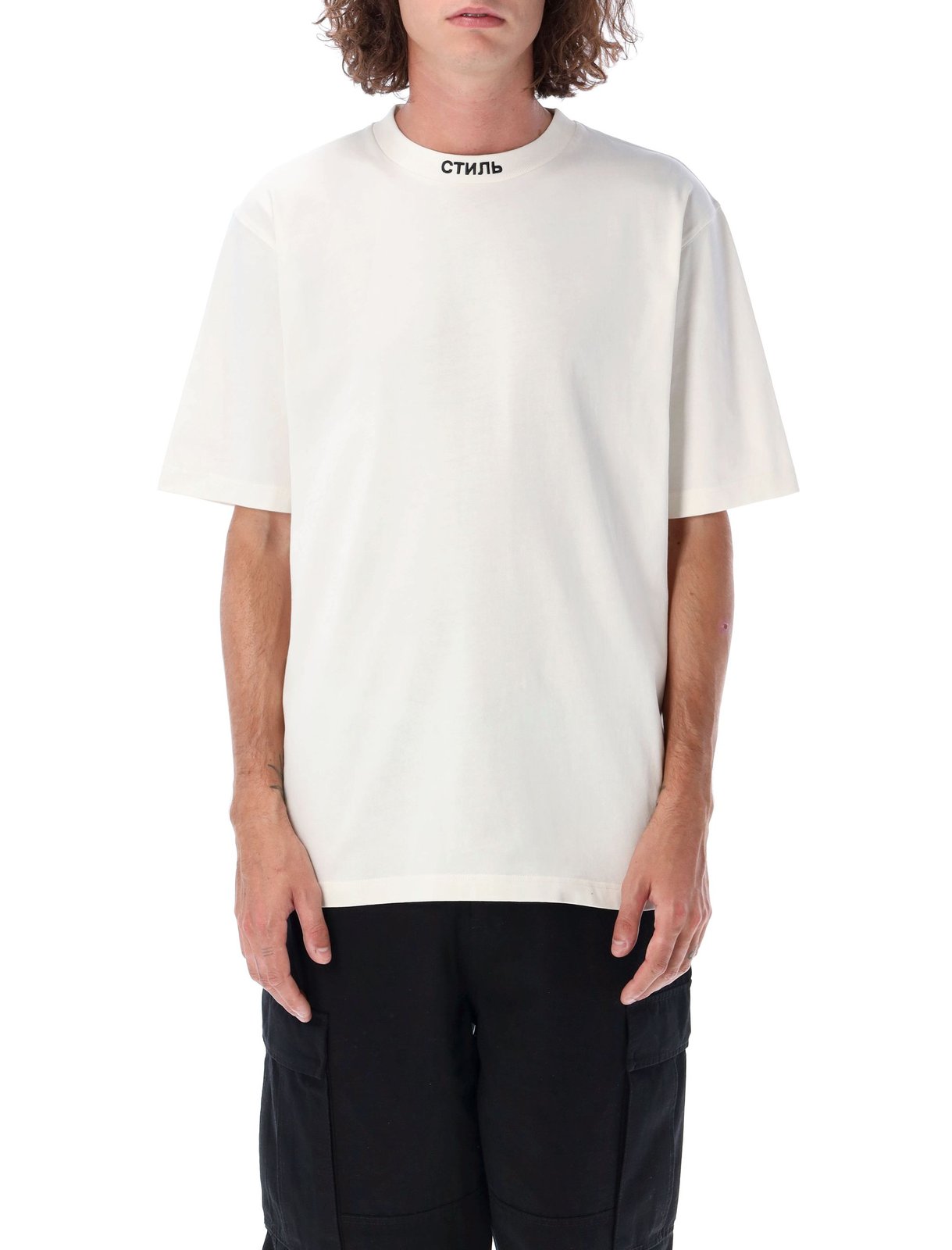 Heron Preston Logo Embroidered Crewneck T-Shirt